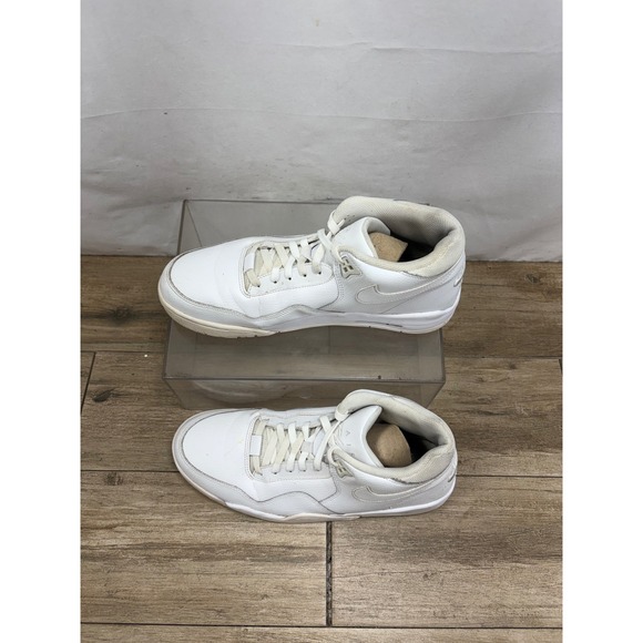 Nike Flight Legacy White Leather High Top Sneakers Mens Size 11.5 - Picture 9 of 10